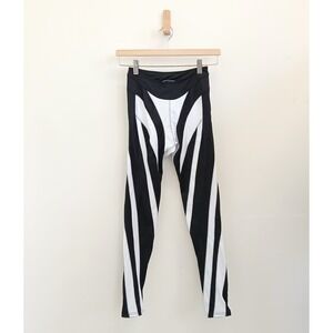 Mew Mews Leggings Womens S Black White Geometric Colorblock Activewear
